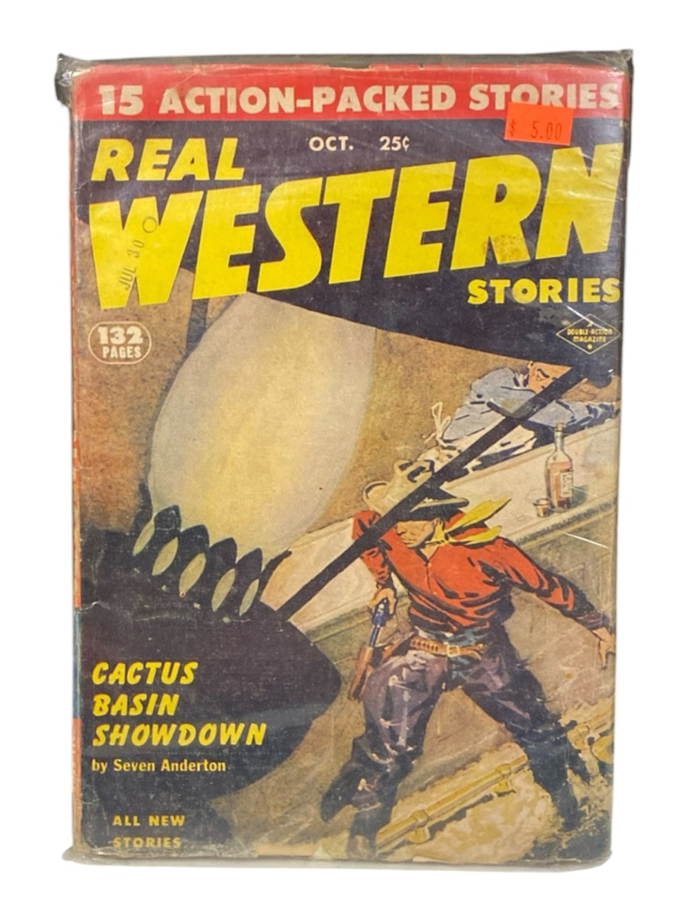 Real Western Stories Oct
1953 Vintage Western
Magazine (Cactus Basin)